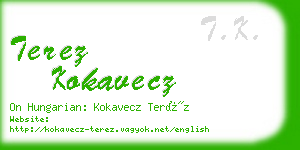 terez kokavecz business card